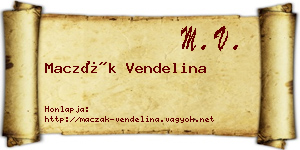 Maczák Vendelina névjegykártya